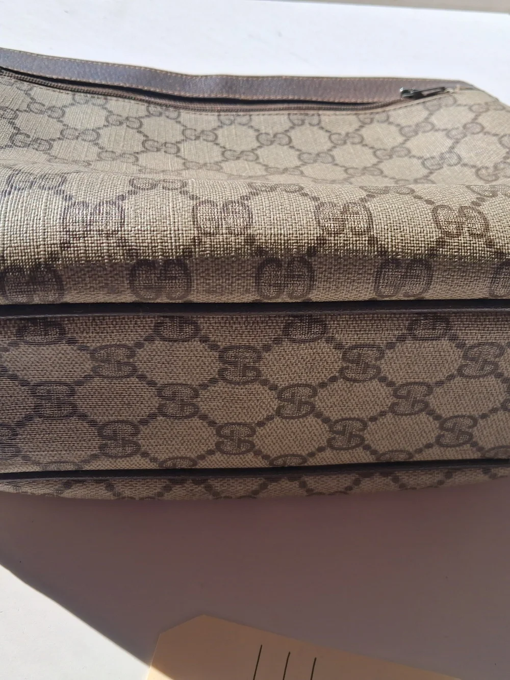 Gucci Brown/Beige Monogram Cosmetic Case Crossbody - Picture 14 of 14